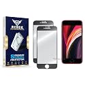 Military-Grade Tempered Glass Screen Protector for iPhone SE 2020/2022 [Pack of 2] | HD Clear, Edge-to-Edge Coverage, Scratch Resistant, Case Friendly with Easy Installation Kit(BLACK)