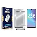 Military-Grade Tempered Glass Screen Protector Compatible with Realme C25 [Pack of 2] | Edge-to-Edge, Oleophobic, Case Friendly, Easy Installation Kit
