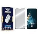 Military-Grade Tempered Glass Screen Protector Compatible with Realme 5i [Pack of 1] | Edge-to-Edge, Oleophobic, Case Friendly, Easy Installation Kit