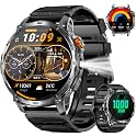 Military Smart Watch for Men, Rugged Tactical Smartwatch with 1000mAh Battery &amp; LED Flashlight, 1.7" HD Fitness Tracker with Bluetooth Call, Heart Rate/Sleep Monitor for Android/iPhone