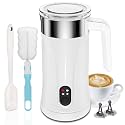 Milk Frother, 4 in 1 Milk Frother, Steamer and Steamer, 10oz/300ml, Automatic Hot and Cold Foam Machine and Milk Warmer, Electric Milk Frother for Coffee