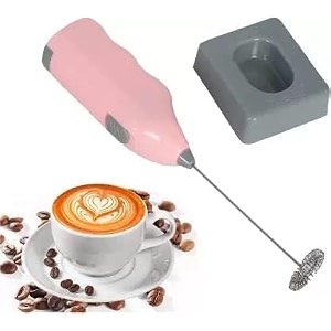 milk frother handheld electric one touch whisk powered cappuccino coffee frother for lattes frappe matcha egg beater bulletproof coffee maker multicolor with stand