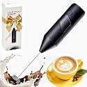 Milk Frother Handheld,Hand Mixer For Drinks with Detachable Stainless Steel Whisk,Electric Whisk for Coffee,Lattes,Cappuccino&amp;Matcha,Cold Foam Frother with Easy-Clean&amp;Portable Design-Black
