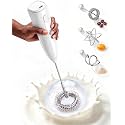 Milk Frother Handheld,Portable Electric Drink Mixer&amp;Wand,Egg Whisk-White