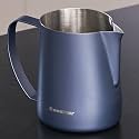 Milk Frothing Pitcher 450ml/15oz,304 Stainless steel Espresso Steaming Pitcher,milk frother cup,Milk Jug Cup,Latte Art(Blue)
