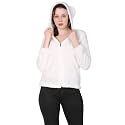 Milky Way Women's Fleece Hooded Neck Jacket HODDY_CAT_White_Small