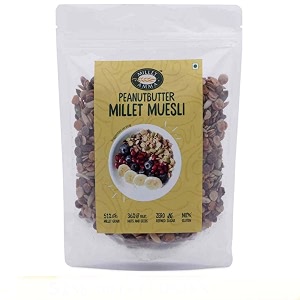 millet amma peanut butter millet muesli  pack of 1 300 g  fruit nuts amp seeds whole grain  healthy foods gluten free zero refined sugar  vegan nutrient rich healthy living