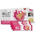 SKYROOTS Millet Wafer Biscuit Strawberry|Crispy &amp; Crunchy |No Maida,Naturally Gluten Free,Made With Jowar &amp; Bajra|Anytime Guilt-Free Munching|Pack of 20 x 25G|Millet-Based Cookies For Kids &amp; Adults