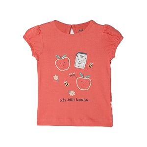 Milou Girls 100 Cotton Short Sleeves Mango