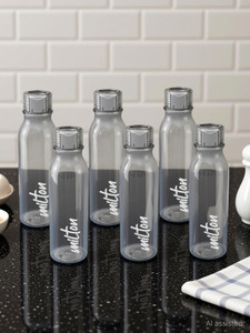 milton name tag pet water bottle set of 6 grey 1000 ml pet bottle