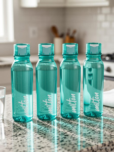 milton name tag pet water bottle set of 4 green 1000 ml pet bottle
