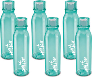 milton name tag pet water bottle set of 6 green 1000 ml pet bottle