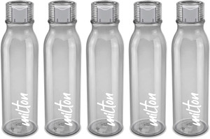 milton name tag pet water bottle set of 5 grey 1000 ml pet bottle