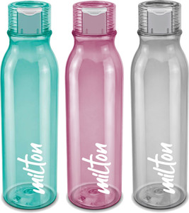 milton name tag pet water bottle set of 3 burgundy green grey 1000 ml pet bottle