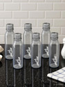 MILTON Name Tag Pet Water Bottle, Set of 6, Grey 1000 ml PET Bottle