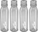 MILTON Name Tag Pet Water Bottle, Set of 4, Grey 1000 ml PET Bottle