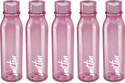 MILTON Name Tag Pet Water Bottle, Set of 5, 1 Litre Each, Burgundy 1000 ml PET Bottle