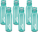 MILTON Name Tag Pet Water Bottle, Set of 6, Green 1000 ml PET Bottle