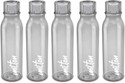 MILTON Name Tag Pet Water Bottle, Set of 5, Grey 1000 ml PET Bottle