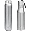 MILTON Aqua 1000 Stainless Steel Water Bottle, 950 ml, Silver Super 1000 Single Wall Stainless Steel Bottle, 1000 ml, Silver