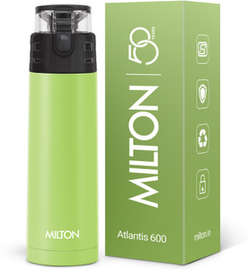 milton atlantis 600 thermosteel water bottle isi certified 24 hr hot and cold 500 ml steel flask