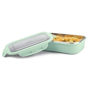 milton cool touch rectangular 800 stainless steel container 780 ml aqua green  microwave safe  food grade  bpa free  refrigerator safe