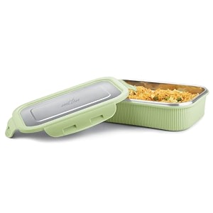 milton cool touch rectangular 800 stainless steel container 780 ml green  microwave safe  food grade  bpa free  refrigerator safe