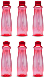 milton deniz water bottle 1000 ml pet bottle pack of 6 red