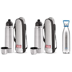 milton duo 2200 thermosteel 24 hours hot and cold water bottle with handle 202ltrsampmilton thermosteel flip lid flask 1000 millilitersampmilton thermosteel flip lid flask 750 milliliters