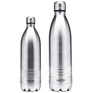 milton duo deluxe 1000 thermosteel hot and cold water bottle 1ltrampmilton aqua 1000 water bottle 950ml each set of 3 ampmilton thermosteel duo deluxe 500ml steelplain