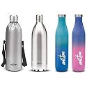 milton Duo DLX 1500 thermosteel hot and Cold Water Bottle, 1.5ltr&amp;MILTON CTMSFIS281BLUE0020 Bottle, 1023ml, 1 Piece&amp;Milton Prudent 1100 Thermosteel Hot and Cold Water Bottle, 1023ml Blue