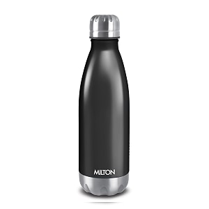 milton duo dlx 500 thermosteel water bottle 500 ml 24 hr hot and cold i leak proof lid isi certified i vacuum insulated i for office gym school i matt black