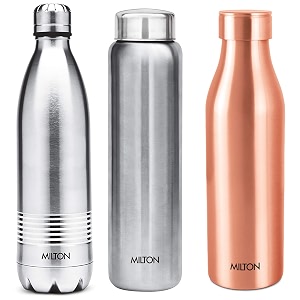 milton duo dlx 750 thermosteel 24 hours hot and cold water bottle 700mlampmilton aqua 1000 water bottle 1 pc 950mlampmilton copper charge 1000 water bottle 930ml copper 1 piece