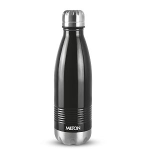 milton duo dlx 750 thermosteel 700 ml water bottle 24 hr hot and cold i leak proof lid isi certified i vacuum insulated i for office gym school i black