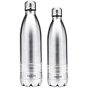 milton Duo DLX 750 thermosteel 24 Hours hot and Cold Water Bottle, 700 ml, Silver &amp; Milton Thermosteel Duo Deluxe, 500ml, Steelplain
