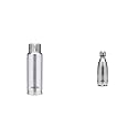 Milton Elfin Thermosteel Flask, 300 ml, Silver & Duo DLX 350 Bottle, 350ml, Silver Combo