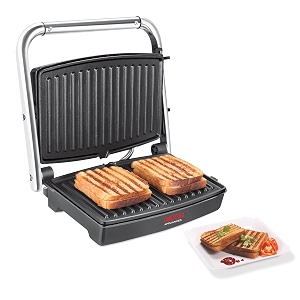 milton insta jumbo grill sandwich maker 180 open sandwich griller and toaster 1500 watt sandwich maker electric griller for home auto cut off 2 year warranty silver