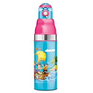 milton kool stunner 600 insulated inner steel water bottle for kids 520 ml blue pack of 1