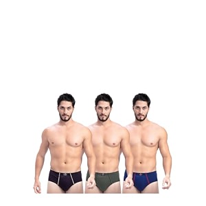 Milton Mens Pure Cotton Solid Briefs with