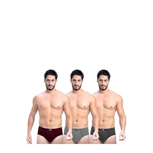 Milton Mens Pure Cotton Solid Briefs with