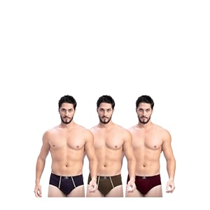 Milton Mens Pure Cotton Solid Briefs with