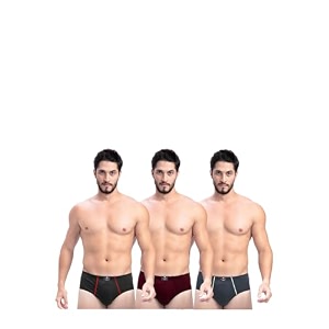 Milton Mens Pure Cotton Solid Briefs with