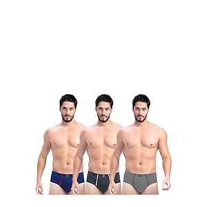 Milton Mens Pure Cotton Solid Briefs with
