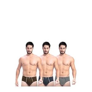 Milton Mens Pure Cotton Solid Briefs with