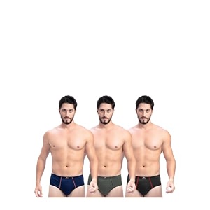Milton Mens Pure Cotton Solid Briefs with