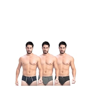 Milton Mens Pure Cotton Solid Briefs with
