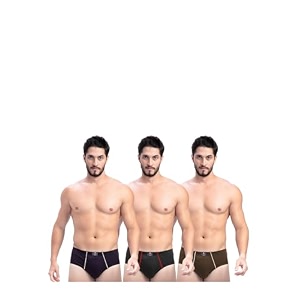 Milton Mens Pure Cotton Solid Briefs with