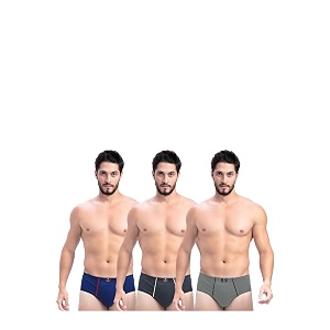 Milton Mens Pure Cotton Solid Briefs with