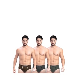 Milton Mens Pure Cotton Solid Briefs with
