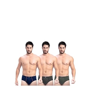 Milton Mens Pure Cotton Solid Briefs with